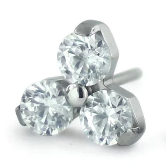 Neometal Trinity Gem Threadless End - Picture 2 of 5